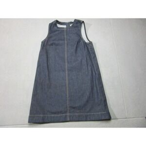 Madewell Dress Women 6 Blue Denim Fair Trade Boxy Essex Wash Sleeveless